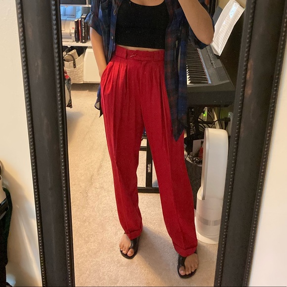 Vintage Pants - Vintage silk trousers